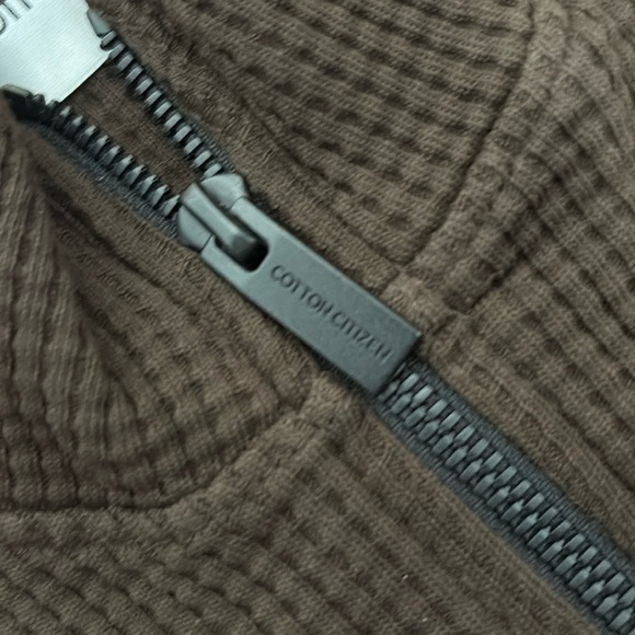 Cotton Citizen Cooper Half Zip Thermal Espresso brown size M NWT - Picture 3 of 9